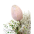 Jajo drewniane dekoracja na metalu 10cm Pastelowy Róż
